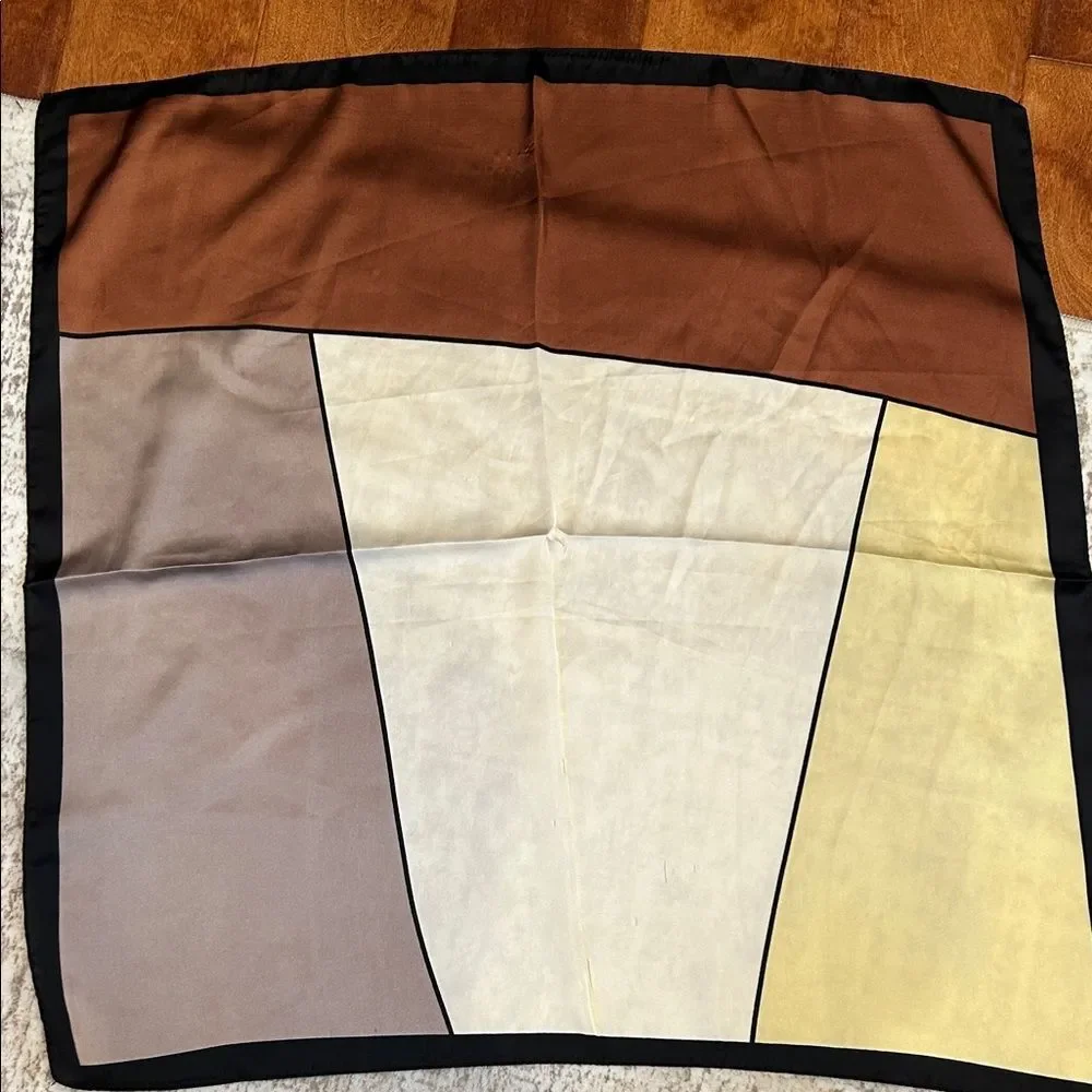 Color Block Scarf silky polyester feels like silk